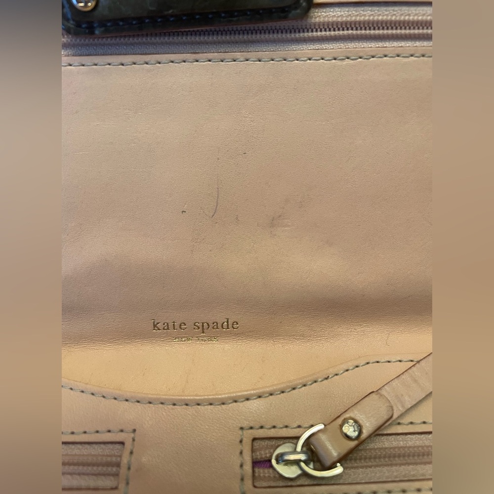 Kate Spade Rialto Place Neda Clutch / Olive Green Croc-Embossed / Vintage - Picture 5 of 11